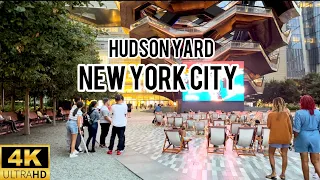 NEW YORK CITY- Evening Walking Tour in Hudson Yards & High Line, 4K Video TRAVEL