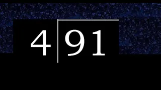 Dividir 91 entre 4 division inexacta con resultado decimal de 2 numeros con procedimiento