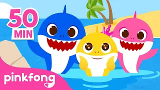 🌊 Hoje é Dia Mundial dos Oceanos 🌊 | Bebê Tubarão | +Compilação | Pinkfong Canções para crianças