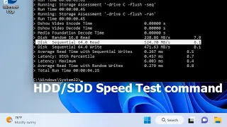 How to Speed Test SSD/HDD with only 1 command