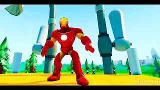 Железный Человек на гонках против Мэтра из мультика Тачки Дисней Маквин Iron Man & Disney Cars 2