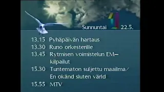 MTV-1 - Ohjelman Loppu / Loppukuulutus / MTV Lopettaa / TV1:n Päivän Lopetus (21.5.1988)