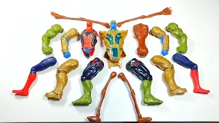 Merakit Mainan Hulk Smash, Thanos, Sirenhead, and Spiderman - Avengers