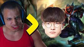 TYLER1'S ZED BETTER THAN FAKER?  | MOST SANE ZED PLAYER  | MID DIFF 1V9