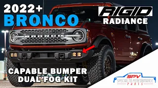 2022+ Ford Bronco Capable Bumper SPV Dual Fog Kit Rigid Radiance 2023 2024 22 23 24