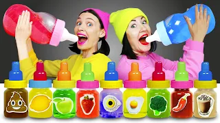 Bottle Candy Jelly Mukbang by Pico Pocky 컬러 보틀 캔디 젤리 먹방