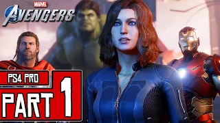 Marvel's AVENGERS Walkthrough PART 1 (PS4 Pro) Full Game @ 1440p (60ᶠᵖˢ) ✔