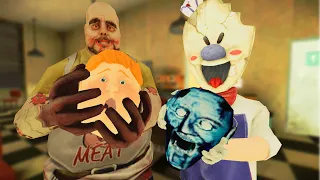 Mr Meat 2 vs Ice Scream 8 vs Granny Remake funny animation part 56
