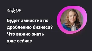 Амнистия бизнеса по дроблению: подробности, сроки, применение/Фрагмент вебинара#бухгалтерия#вебинар