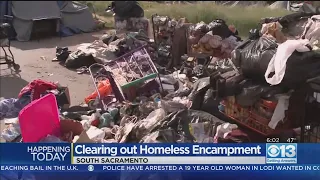 Authorities Set To Clear Out Homeless Camp In South Sacramento