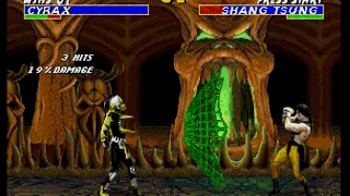 CYRAX VS SHANG TSUNG - ULTIMATE MORTAL KOMBAT 3 - SEGA GENESIS - MEGA DRIVE