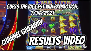 Slot Machine 🎰 Guess the biggest win promotion 1/14/21 results VIDEO Ultimate Fire Link