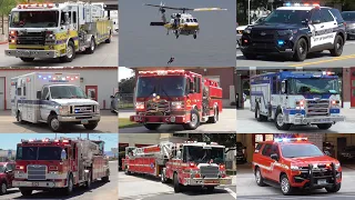 Fire Trucks Police EMS & Air Ops Responding Compilation Best of 2023 Part II: July Through December