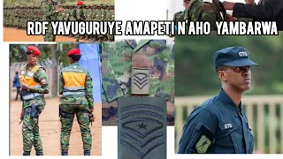 Igisirikare cy'u Rwanda RDF cyavuguruye amwe mu mapeti ndetse n'aho yambarwa. #rdf#amapeti