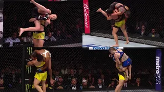 Jessica Andrade and her takedowns.