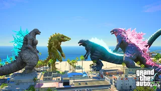Godzilla Minus One,Giant Croc vs Ultima Godzilla, Godzilla 2024- GTA 5 Mods