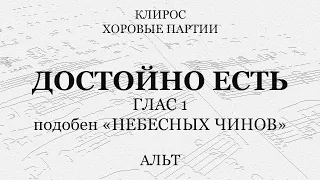 Достойно есть. Подобен: "Небесных чинов". Альт