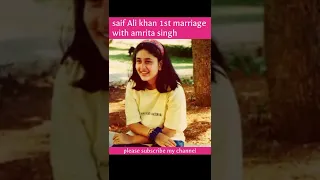Saif ali khan marriage with amrita singh #shorts#viralshorts#saifalikhan