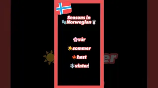 "De Fire Årstidene på Norsk | Seasons in Norwegian"
