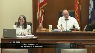 07/17/23 Council Committee: Planning & Zoning