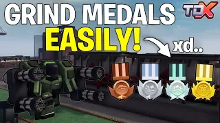 How To GRIND Medals in ALL Maps Easily..? (Cheap & Fast Guide) | Roblox Tower Defense X