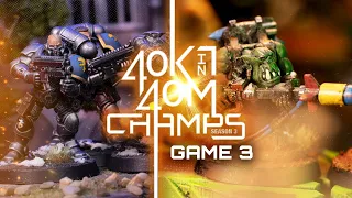 Warhammer 40k in 40 minutes Champs Game 3! Orks vs Space Marines. Waaagh Energy vs Year of Steve.