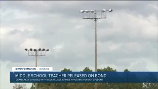 Middle school teacher charged with rape released on bond