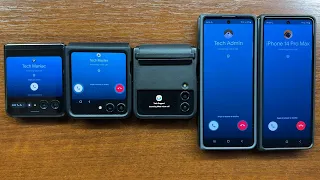 Moto RAZR 40 U vs Samsungs Z Flip 5, Z Flip 4, Z Fold 5, Z Fold 4 Google Meet (Duo) Incoming Calls