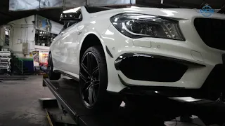 Fixing 19 inch Vorsteiner VFF-112 FLOW FORGED rim on MERCEDES CLA45AMG