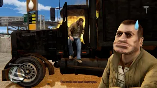 In traffic at a speed of 9999999, The Demolition Truck that broke Niko's heart！ - GTA4