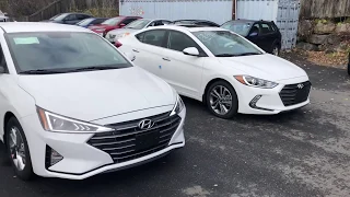 2019 and 2018 Elantra Side by Side