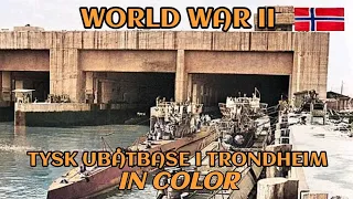 GERMAN SUBMARINE BASE IN TRONDHEIM - The attack on Norway 1940 in colour. WW2 #colorized #history