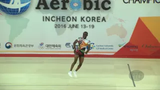 MASSAMBA MERCIA Mayouma (CGO) - 2016 Aerobic Worlds, Incheon (KOR) - Qualifications Individual Men