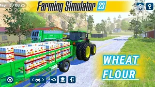 Flour Production in Grain Mill -  Harvesting Wheat | Farming Simulator 23 Mobile | Timelapse |