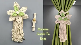 DIY Macrame Curtain Tie Back Tutorial | Flower Curtain Tie Back