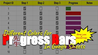 Different Colors for Progress Bars in Google Sheets