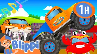 Monster Truck Jam | 1 Hour of Blippi Educational Truck Songs For Kids