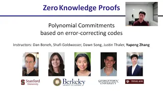 ZKP MOOC Lecture 7: Polynomial Commitments based on Error-correcting Codes