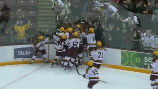 HIGHLIGHTS: Gophers' Knies scores two goals in OT win over Michigan