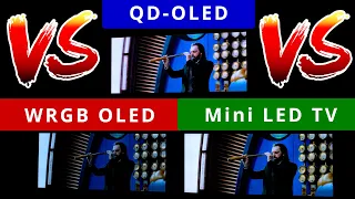 QD-OLED vs WRGB OLED vs Mini LED TV First Impressions at CES 2022 - Them COLOURS!