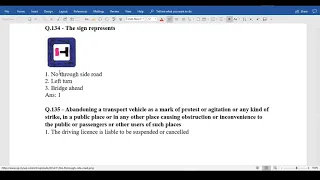 Driving License Computer Test Questions | Part 6 (126 to 150 Ques.) | Driving School | Alpha Riders