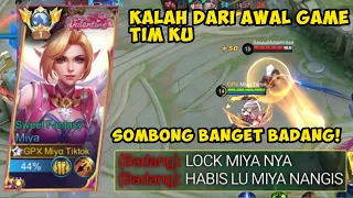 KETEMU BADANG TENGIL! BELUM MENANG UDAH SOMBONG MAU LOCK MIYA! | TOP GLOBAL MIYA - MLBB