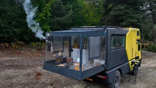 WE COVERED THE BALCONY OF OUR CARAVAN