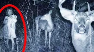10 SCARY THINGS CAUGHT ON CAMERA IN THE WOODS!