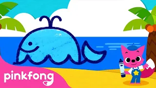 Let's Draw a Whale | How to draw a Whale | Drawing Songs | Pinkfong Songs for Children