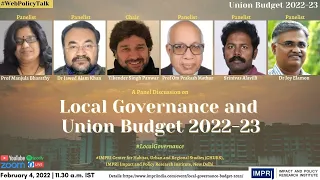 #LocalGovernance | Panel Discussion | Local Governance and Union Budget 2022-23 | Live Video