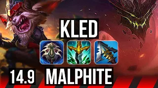 KLED vs MALPHITE (TOP) | 10 solo kills, 51k DMG, Rank 7 Kled, 600+ games | BR Grandmaster | 14.9