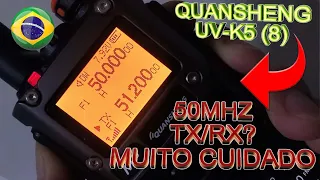 QUANSHENG UV-K5 MODIFICADO - 50MHZ TX/RX - ANALIZADOR ESPECTRO RESULTADO - ATENÇÃO - MUITO CUIDADO!