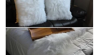 How To DIY - Inexpensive Beautiful FUR/FLUFFY Throw Pillow And Blanket || DanTemmy