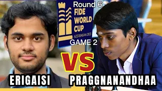 A bloody Friendly game! | Erigaisi vs Pragg | FideWorldcup 2023 | Round 6 Game 2 |